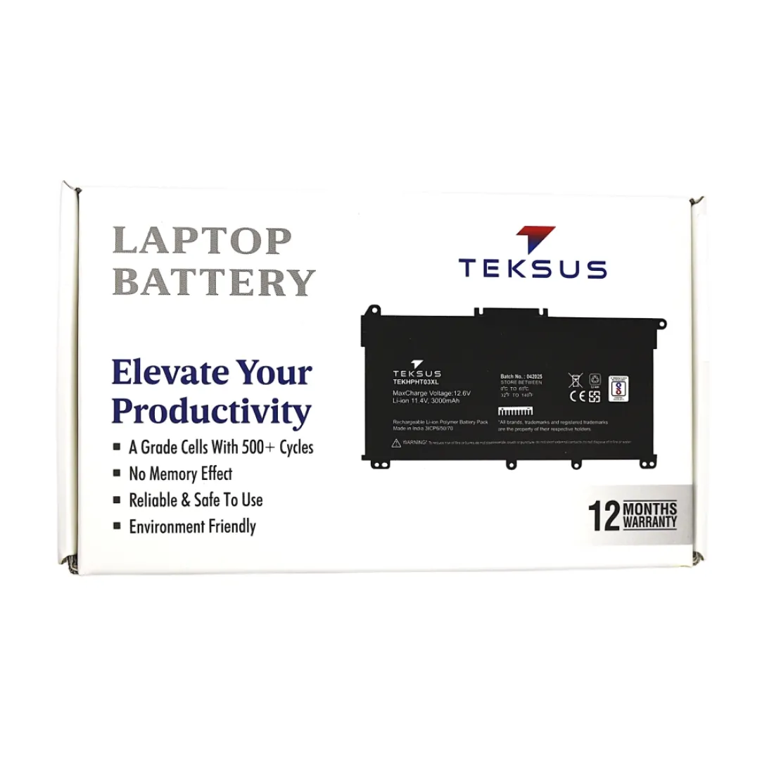 Teksus Laptop Battery Compatible For Dell Inspiron 15 | 5565 | 5567 | 5568 | WDX0R