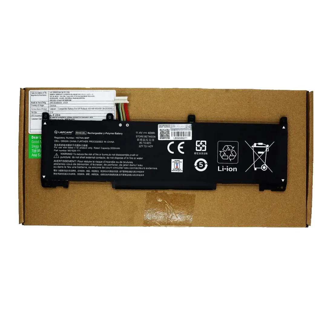 Lapcare Laptop Battery Compatible For HP RH03XL