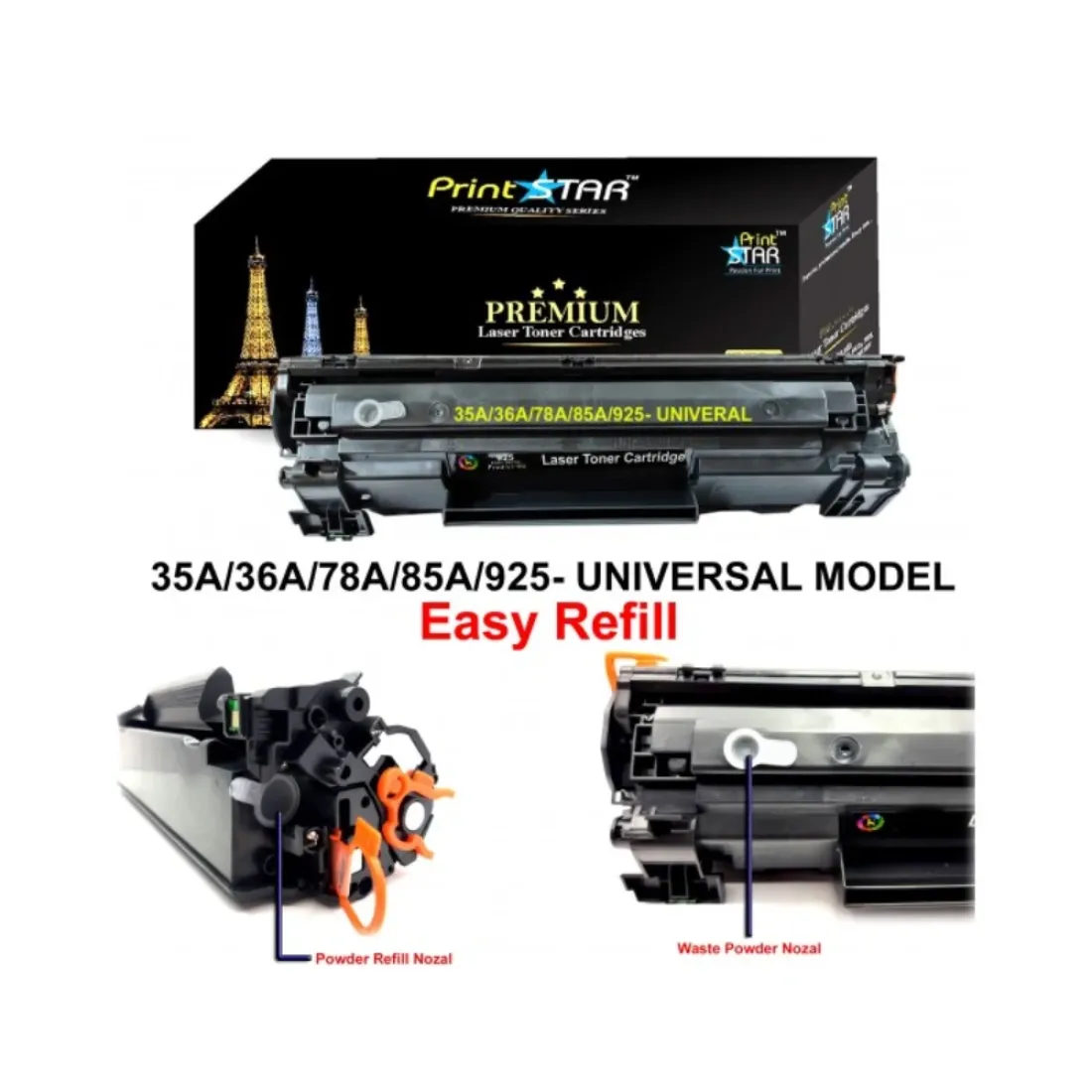 Printstar Compatible Laser Cartridge FOR HP 35A 36A 85A | 925 Easy Refill - Image 2
