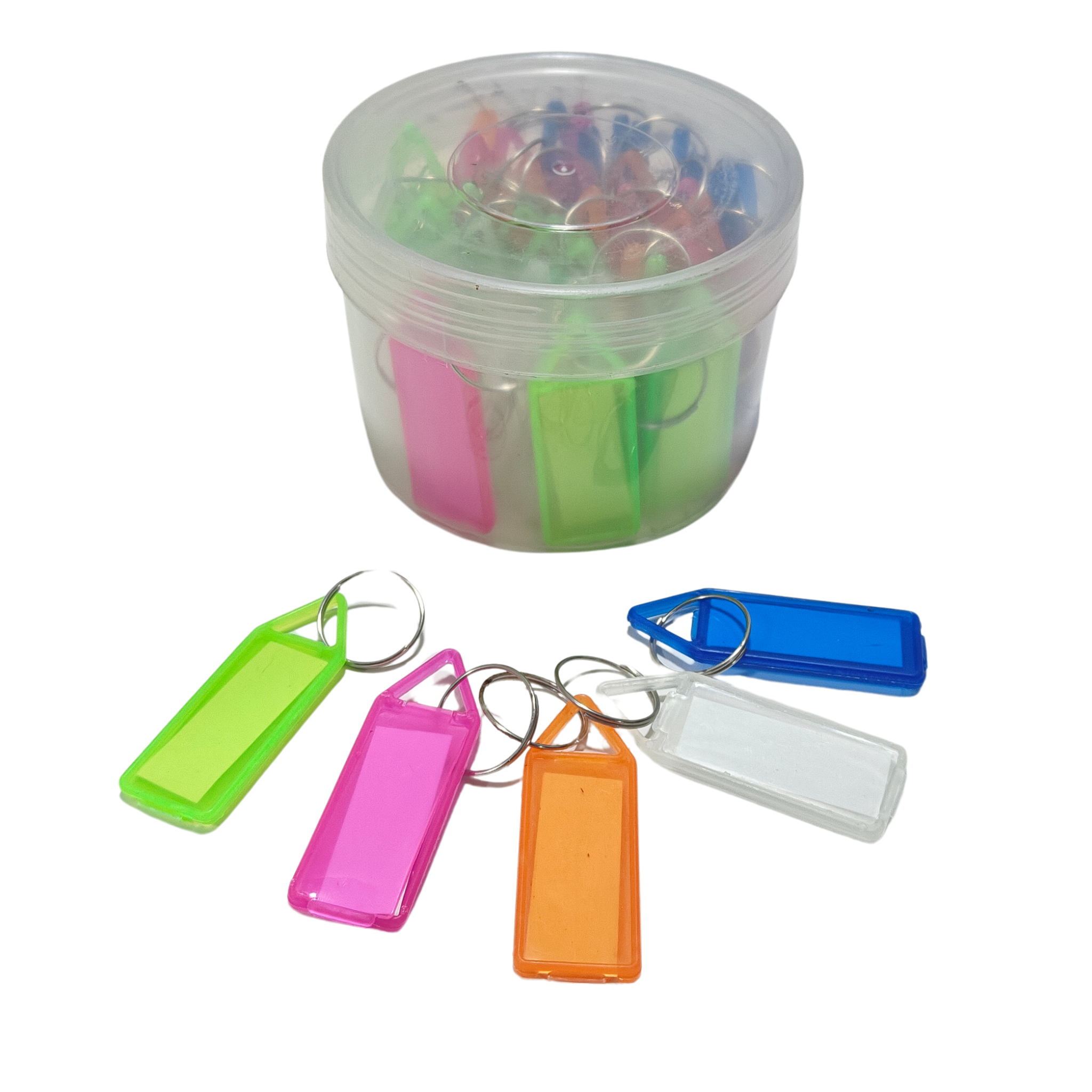 Multicolor Keyring & Keychain with Name Key Tag Labels Pack of 50 piece ...