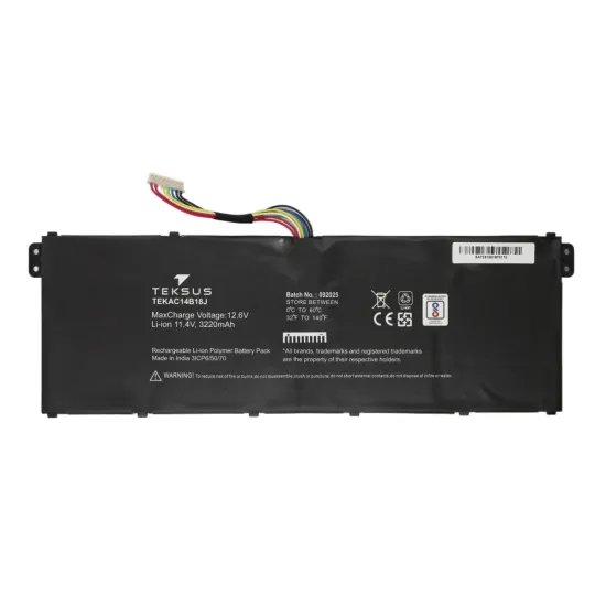 Teksus Laptop Battery Compatible For Acer Aspire V3-111 | AC14B18J - Image 3