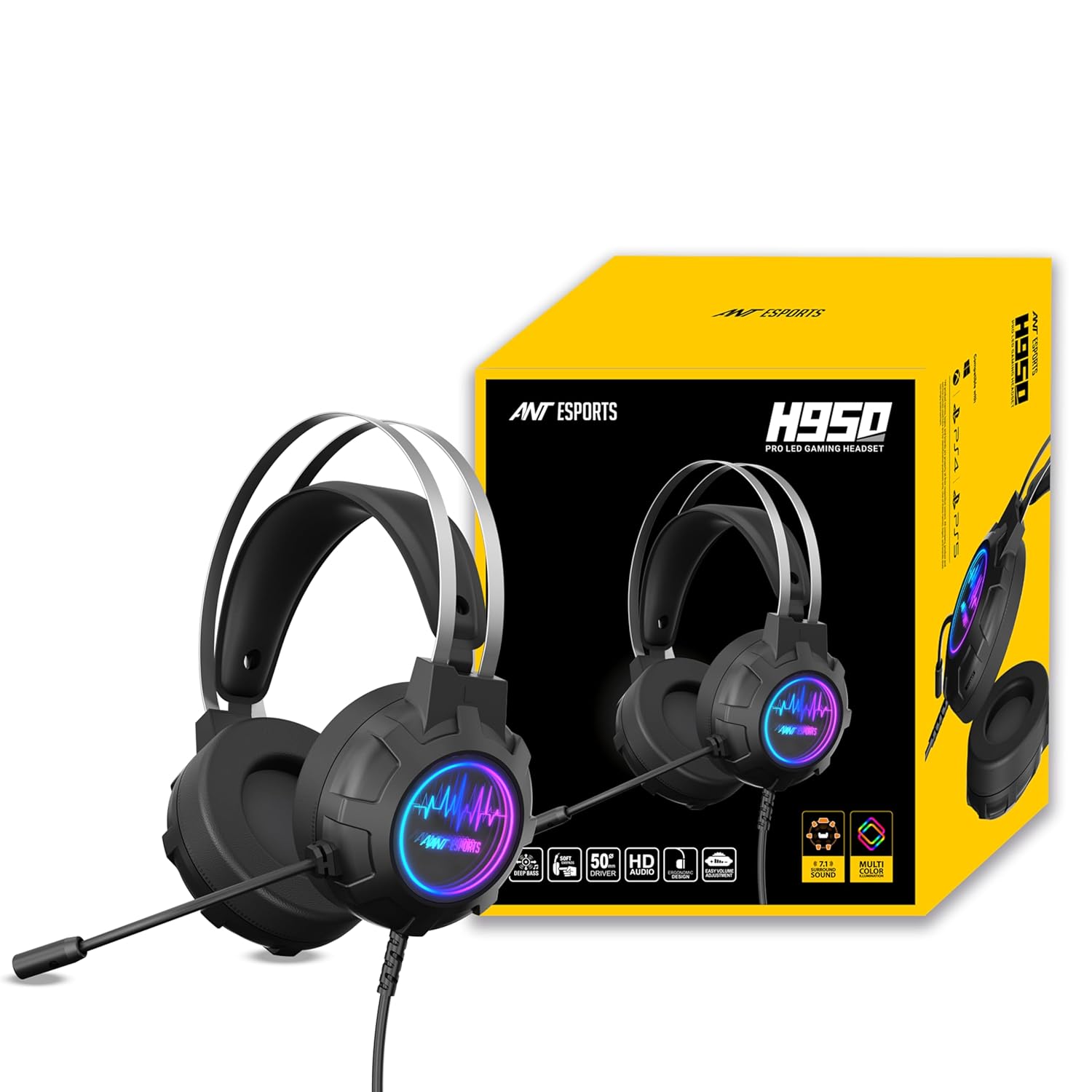Ant Esports H590 Pro LED Gaming Headset - Image 2