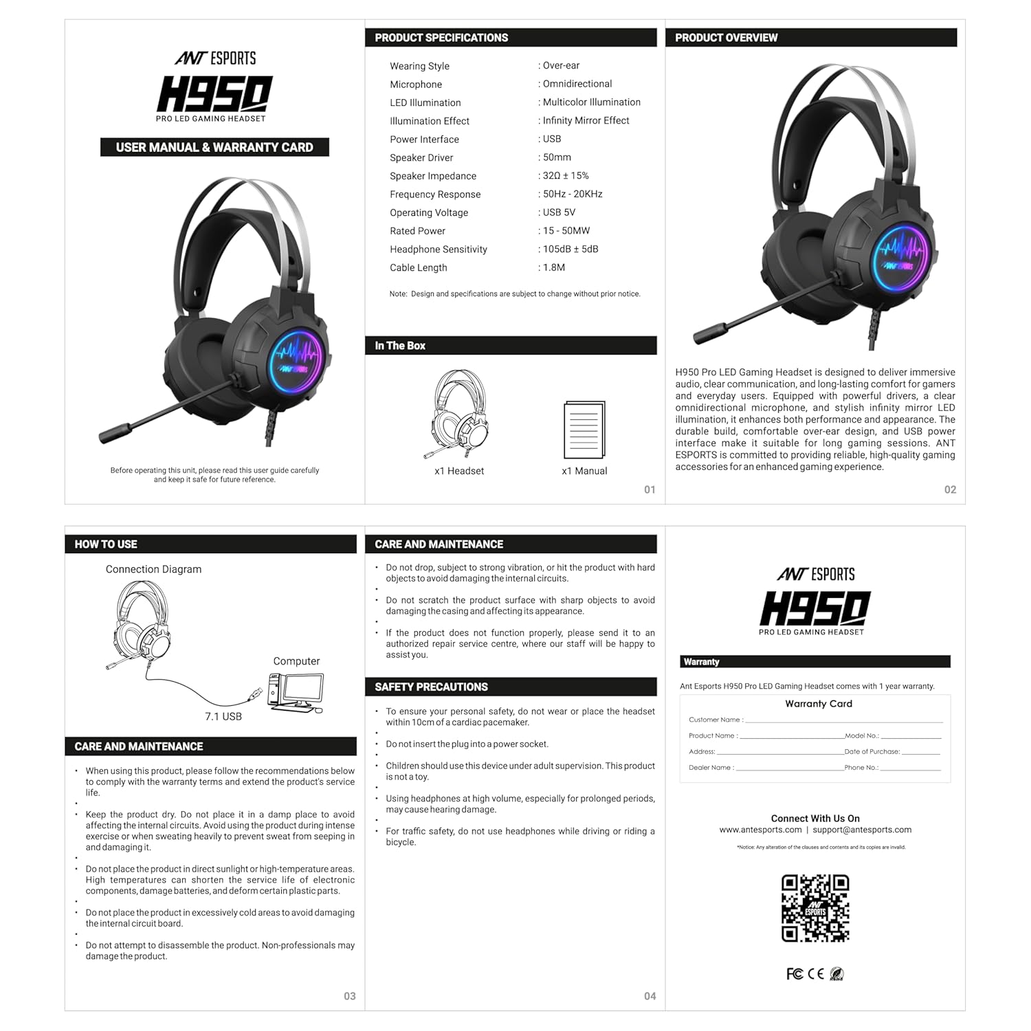 Ant Esports H590 Pro LED Gaming Headset - Image 6