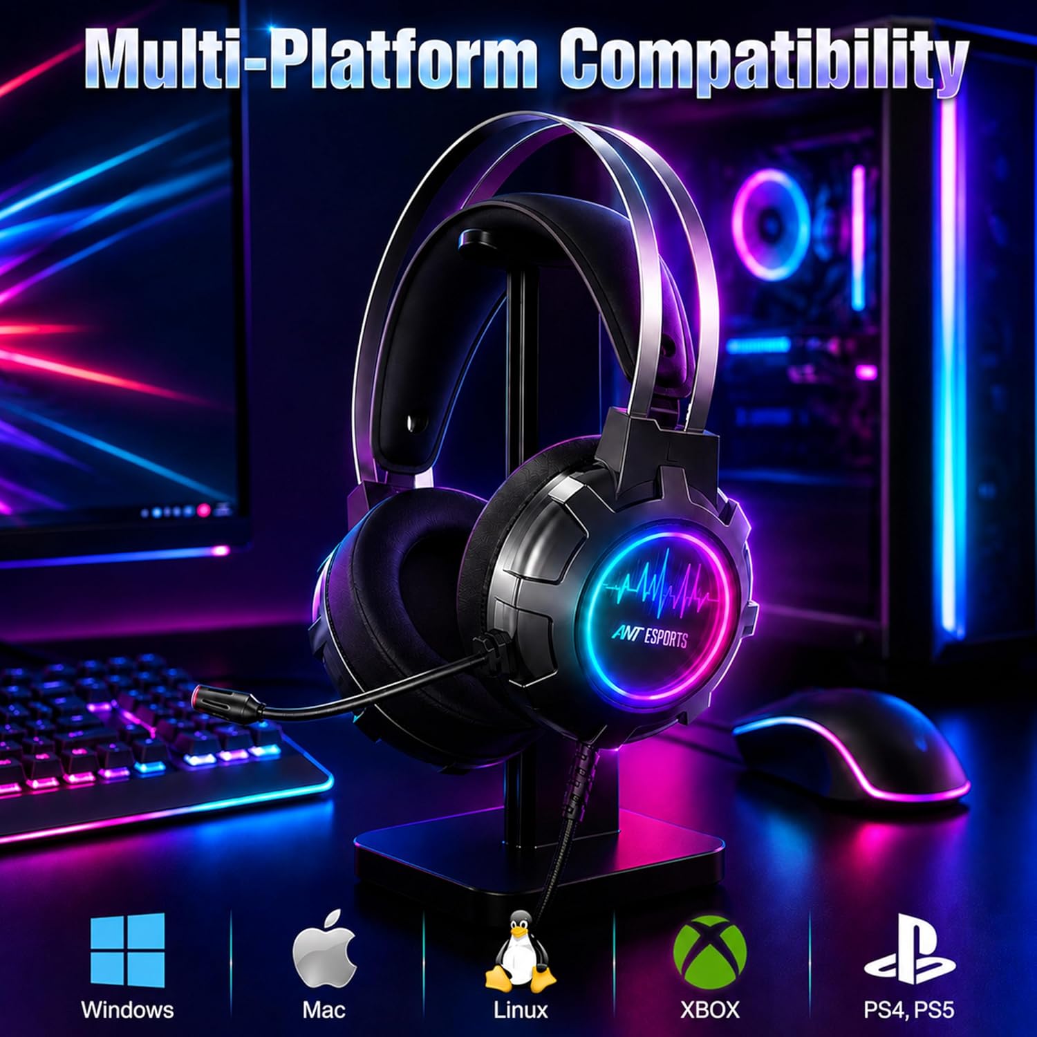Ant Esports H590 Pro LED Gaming Headset - Image 7