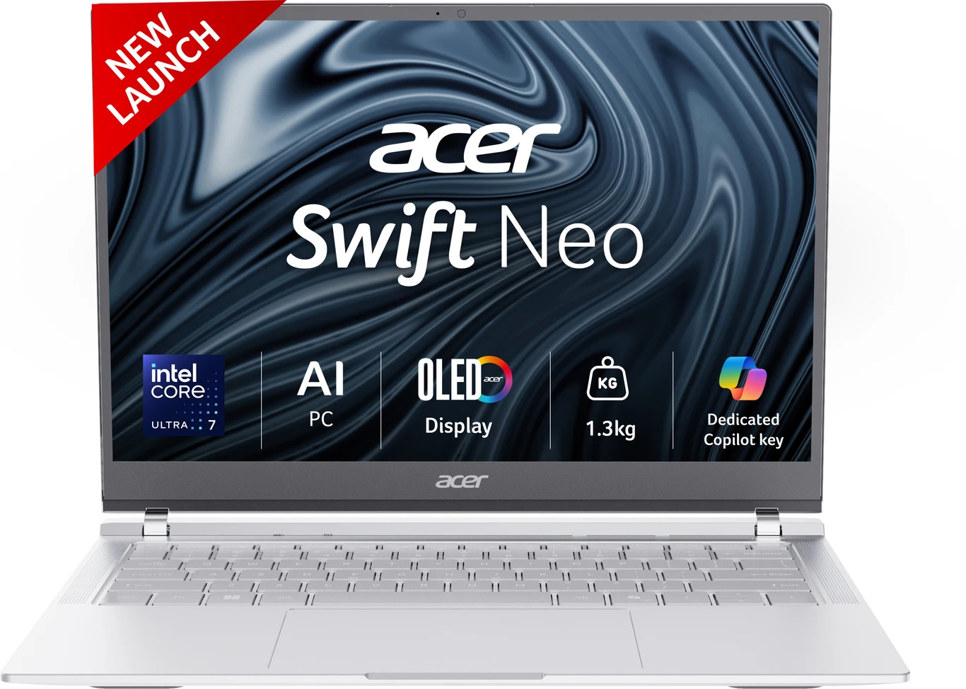 Acer Swift NEO 14-UN.36NSI.004 Intel Ultra7-155U-AI/32 GB/1TB SSD/14.1" OLED/Backlit KBD/W11+MSO/Silver