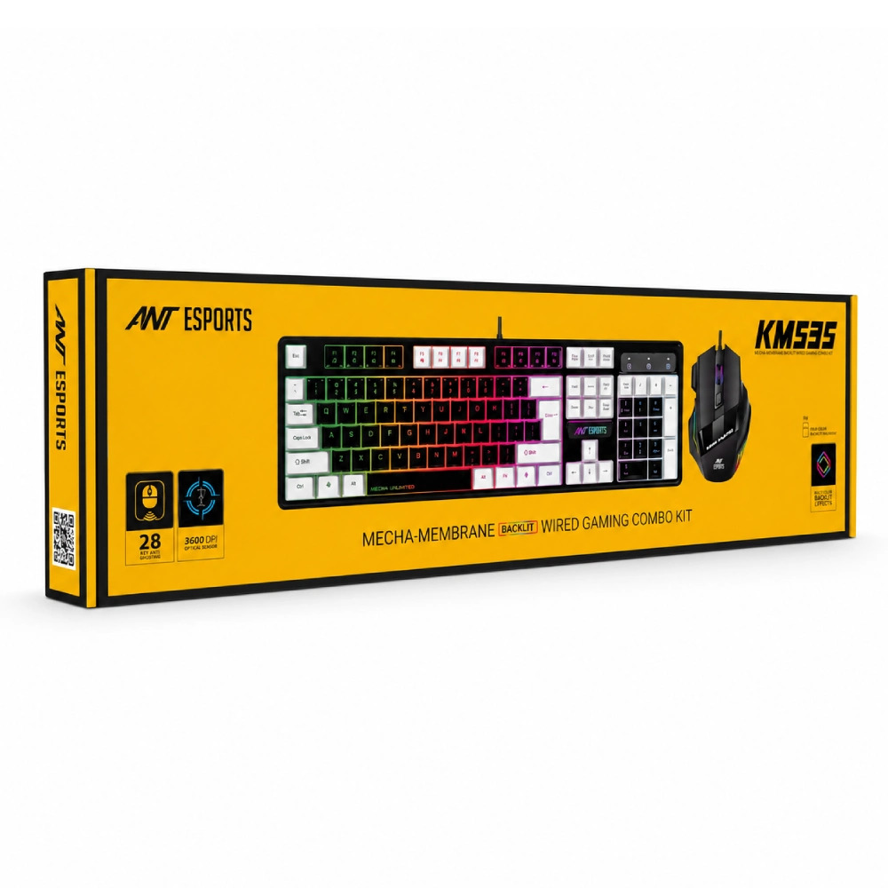Ant Esports USB Gaming Keyboard Mouse Combo Mecha-Membrane RGB (KM535)