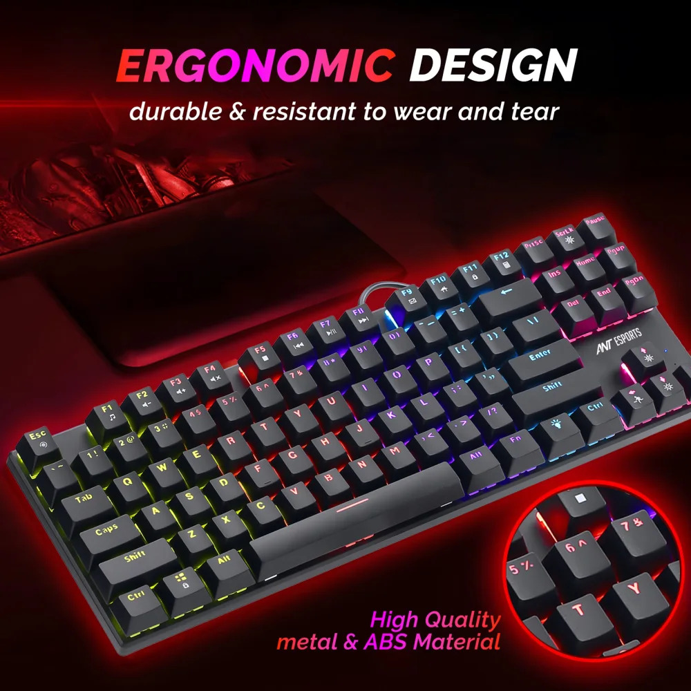 Ant Esports USB Mechanical Gaming RGB Keyboard (Scorpion MK20) - Image 2