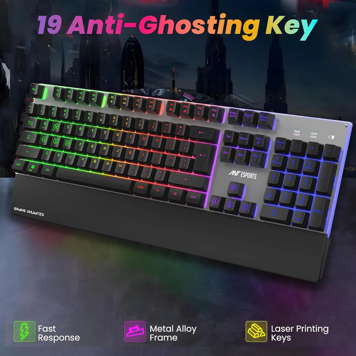 Ant Esports Wireless Gaming Keyboard Mouse Combo RGB (KM500 Pro) - Image 5