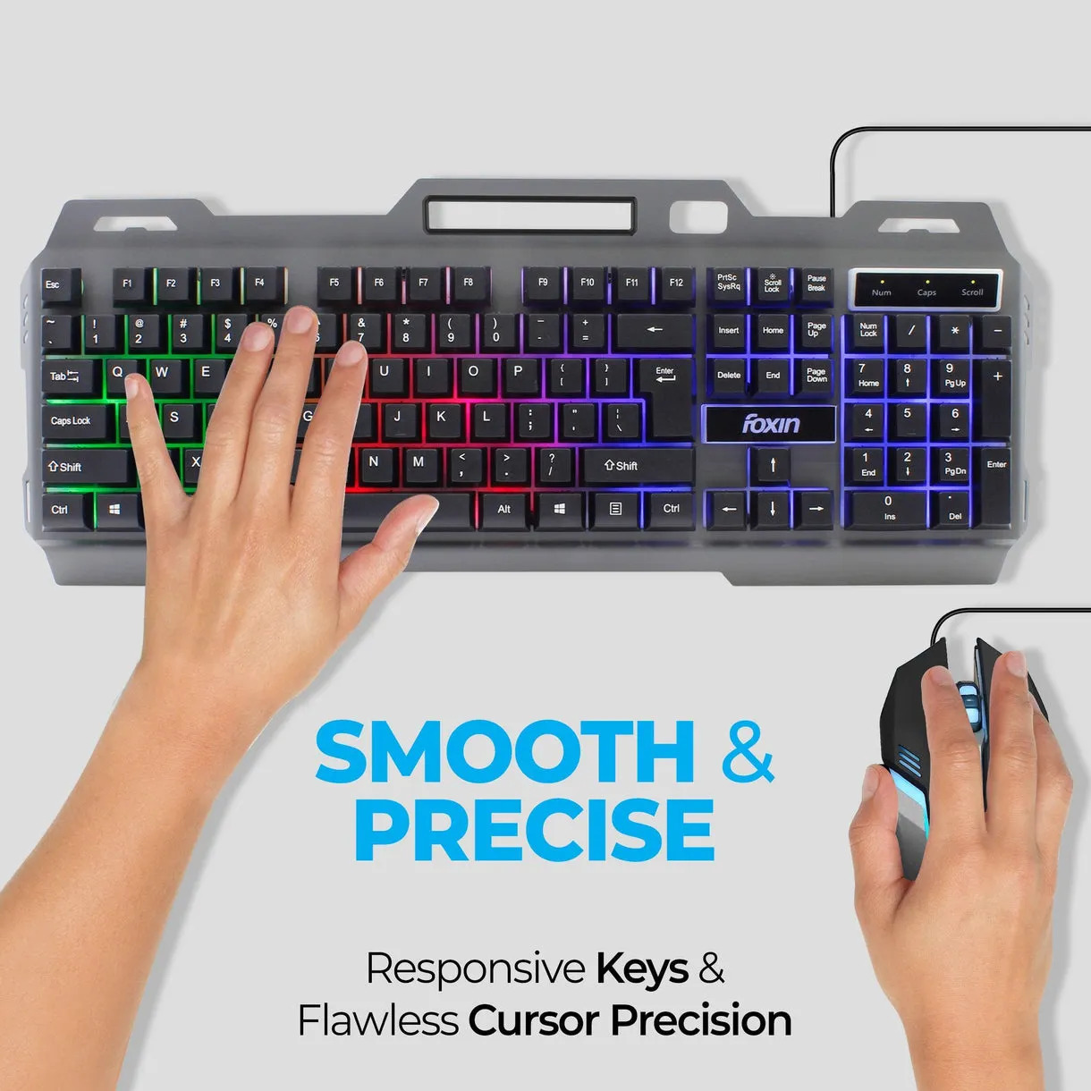 Foxin USB Gaming Keyboard Mouse Combo RGB (Thunder) - Image 3