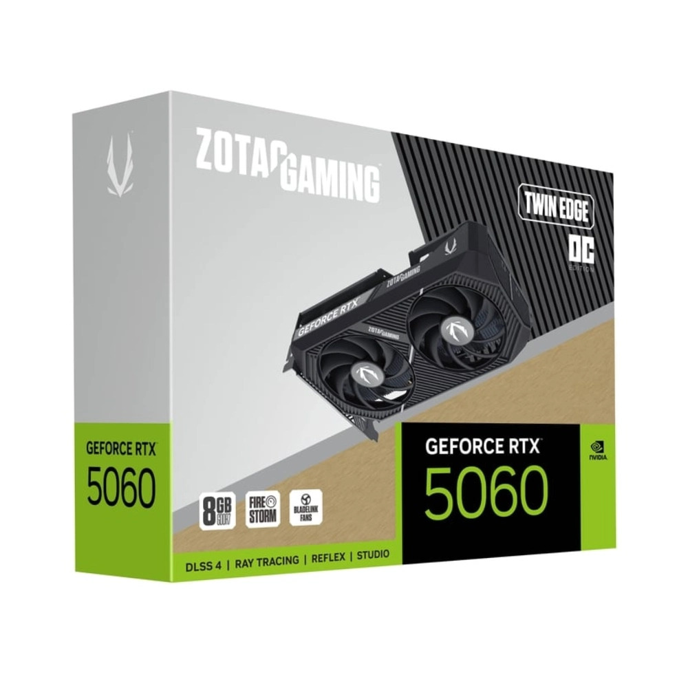ZOTAC Nvidia Graphic Card RTX 5060 8GB DDR7 Gaming Twin Edge OC Dual Fan
