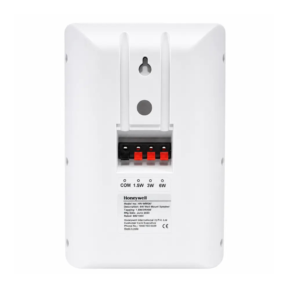 Honeywell 6W Wall Mount Loudspeaker with ABS Basket & Grille, HN-WM06 - Image 2