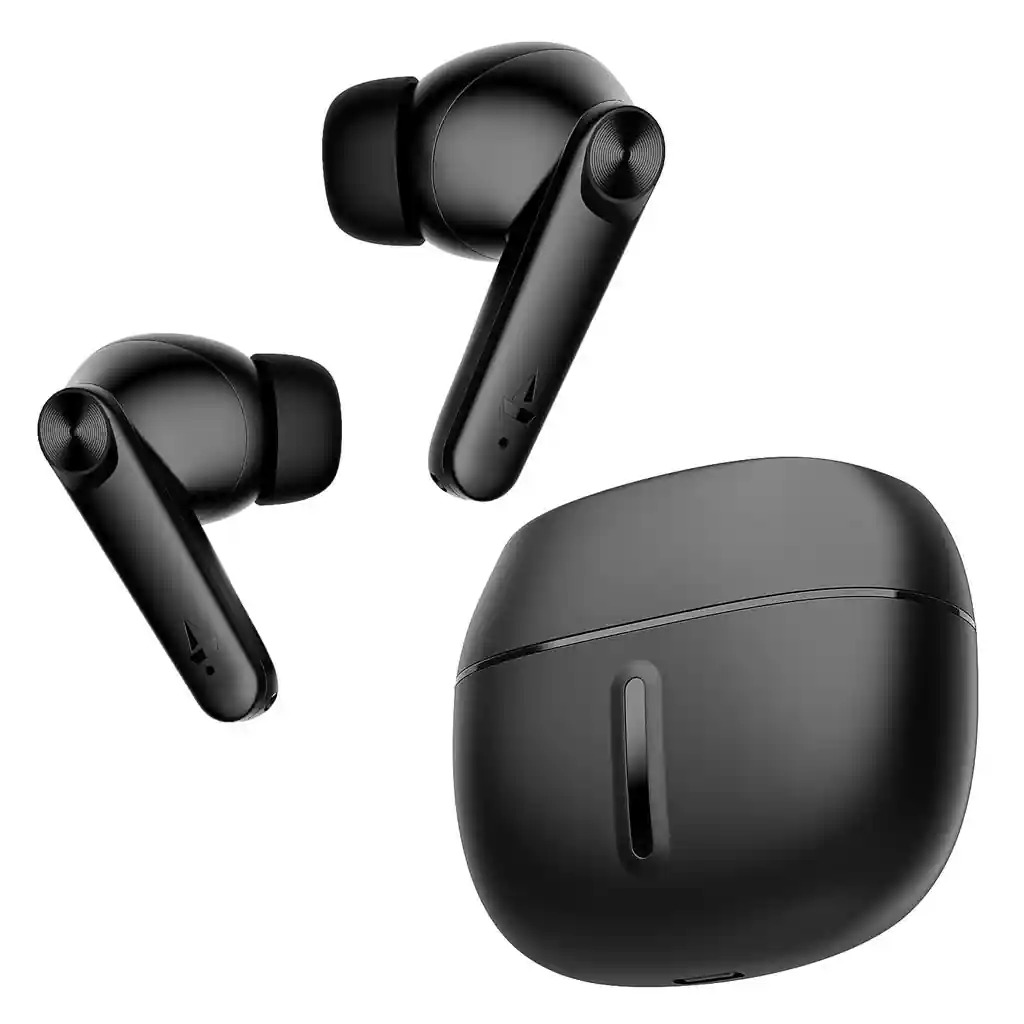 Boat Airdopes 200 Plus Truly Wireless in Ear Ear Buds W/ 100 Hours Playback, Quad Mics Enx Tech, 13mm Drivers, Beast Mode(50ms Low Latency), Asap Charge(5 Min=60 Min), Iwp Tech, Bt V5.3(carbon Black)