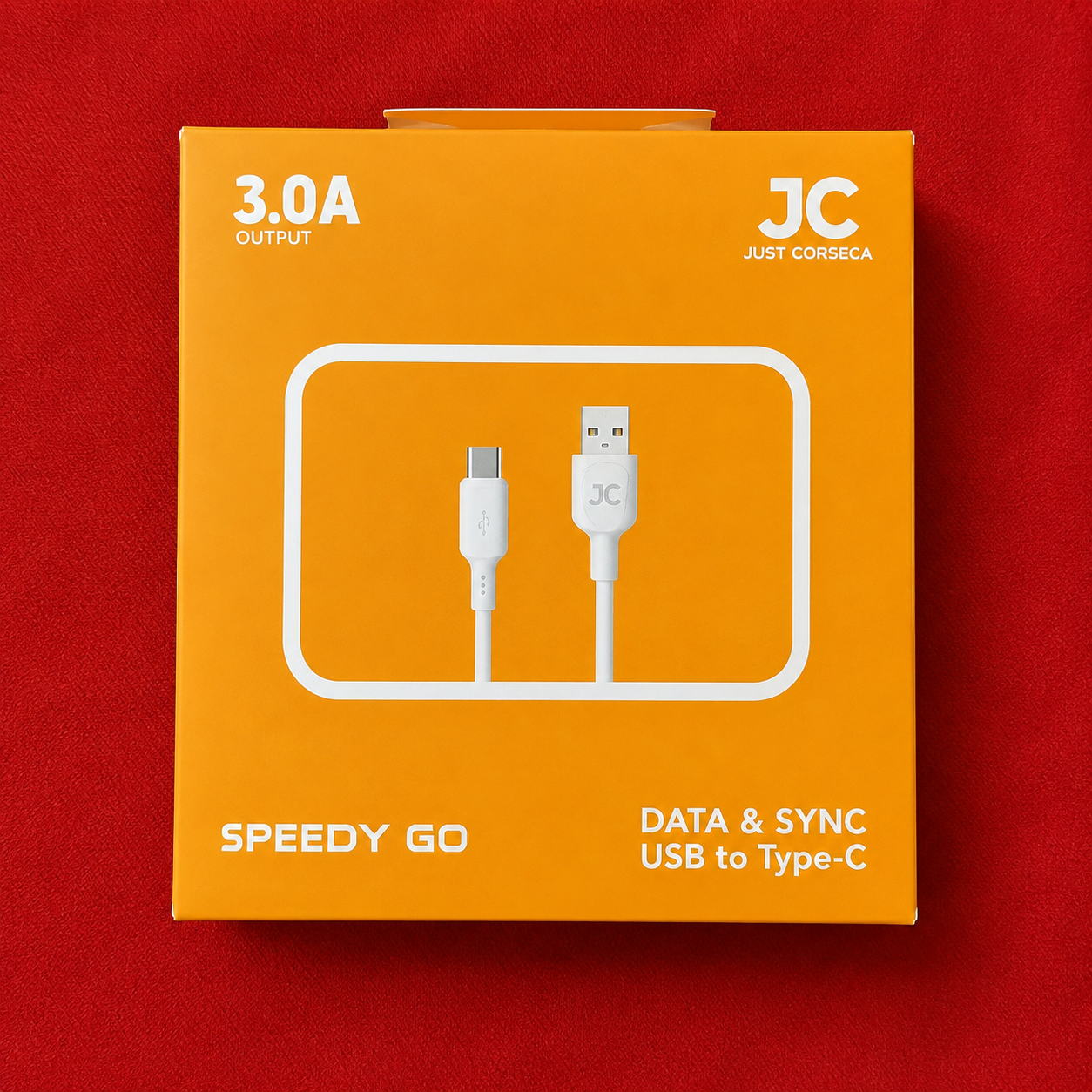 JUST CORSECA JST294 3.0A USB-A to USB Type-C Data & Charging Cable
