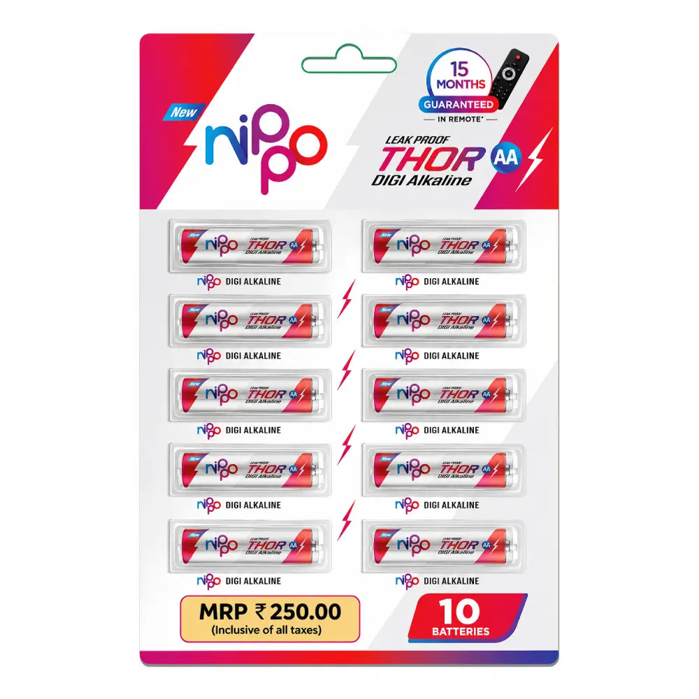 Nippo AA Alkaline Battery (Pack of 10)