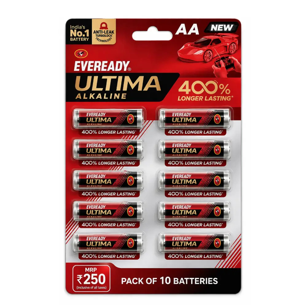 EVEREADY AA Alkaline Battery Ultima (Pack of 10)