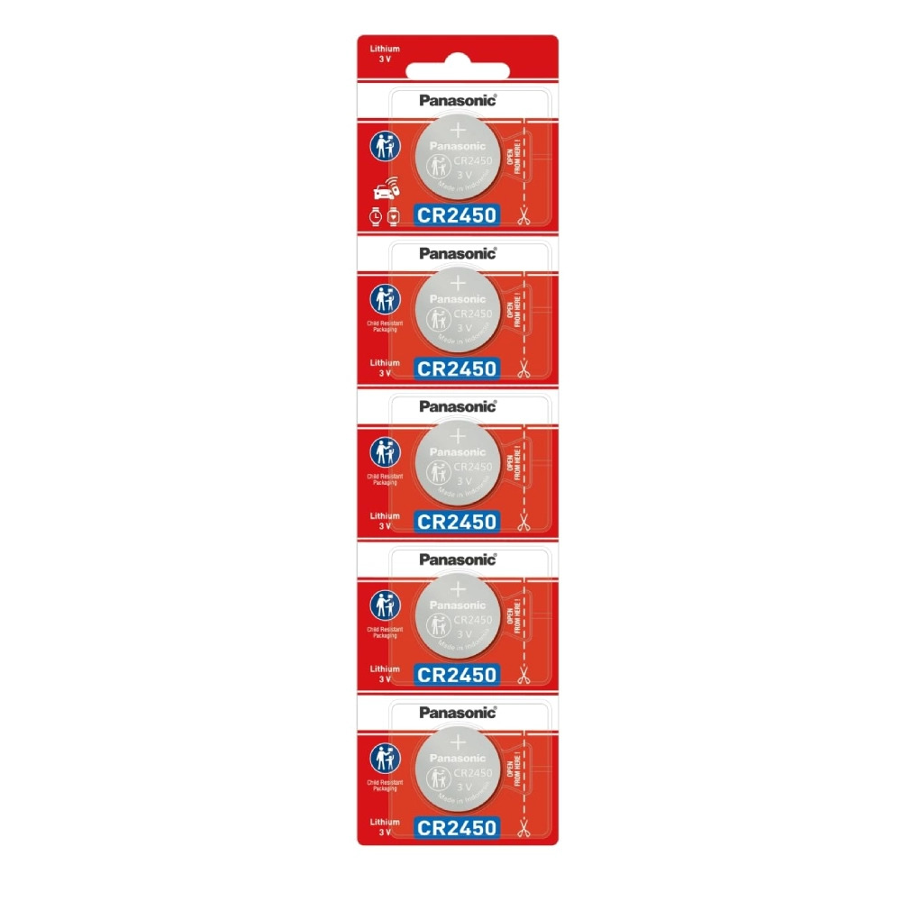 Panasonic Cmos Battery 3v CR2450 (Pack of 5)