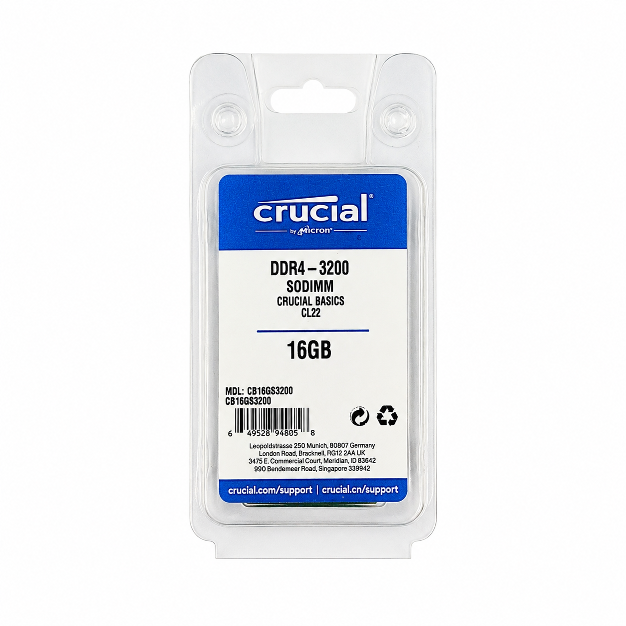 Crucial Laptop Ram 16GB DDR4 3200Mhz