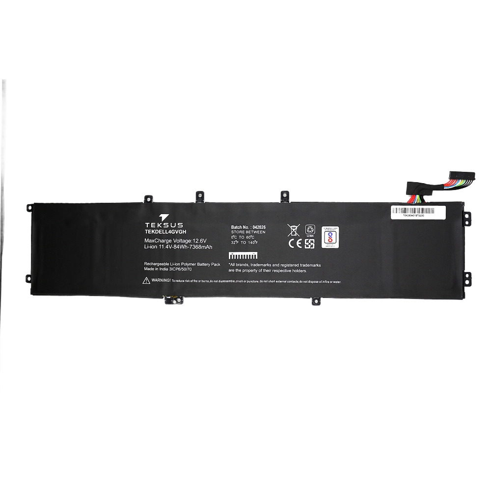 Teksus Laptop Battery Compatible For Dell XPS 15 9550 | 4GVGH 6C - Image 2