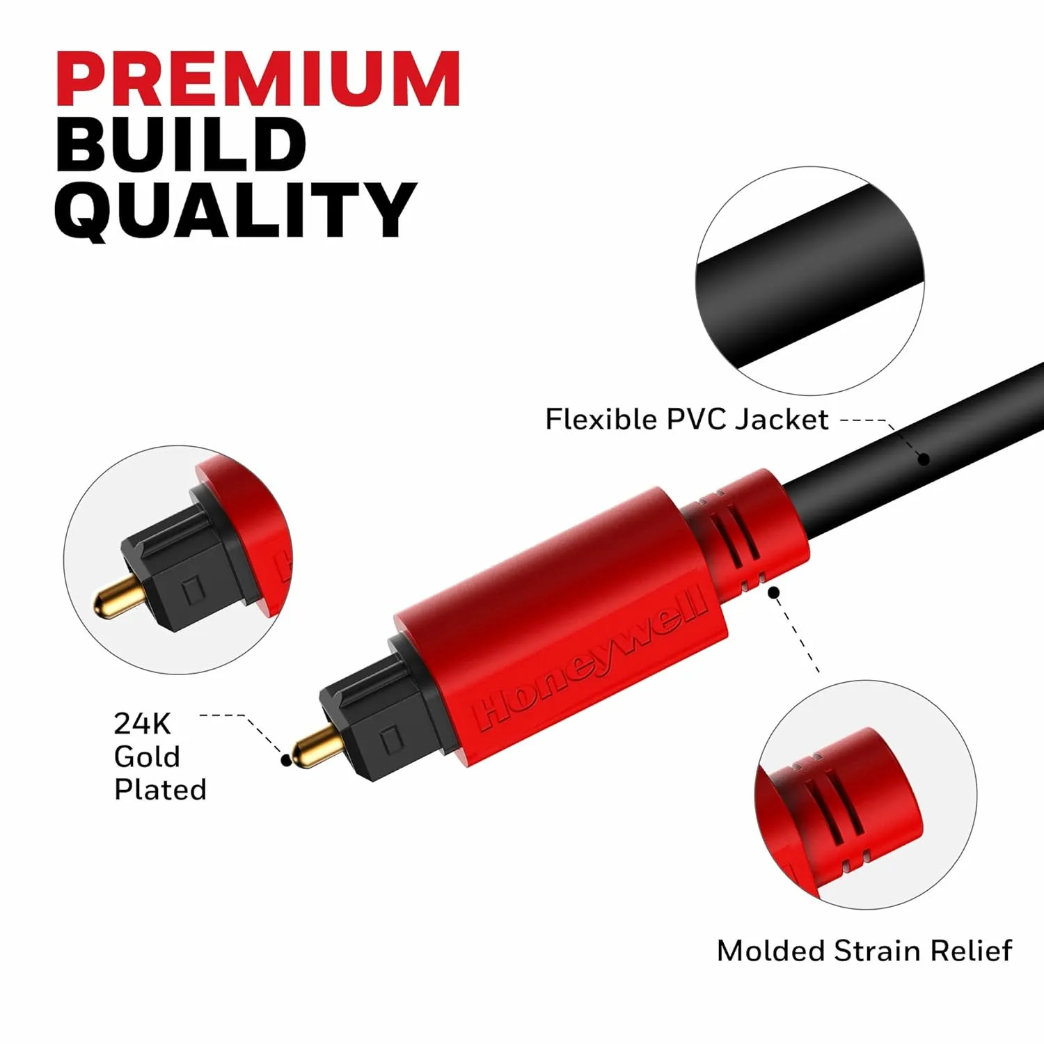 Honeywell Fiber Optical Cable Toslink 2m - Image 2