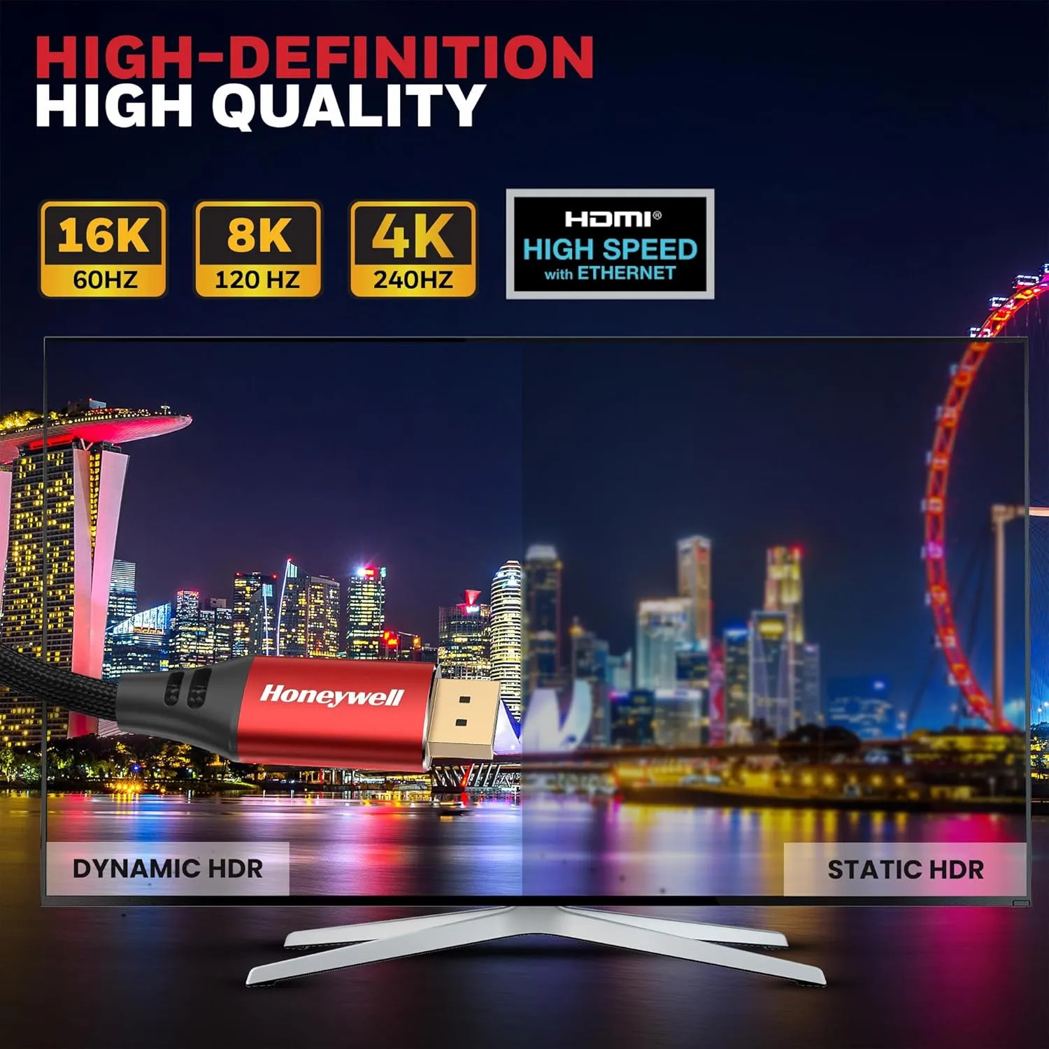 Honeywell Display Port To Display Port 2.1 16K 60Hz 2m - Image 3