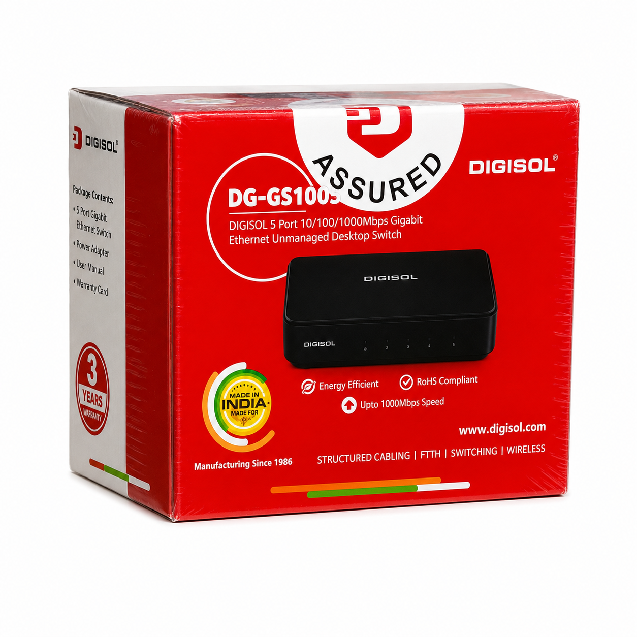 Digisol Desktop LAN Switch 5 Port Gigabit DG-GS1005