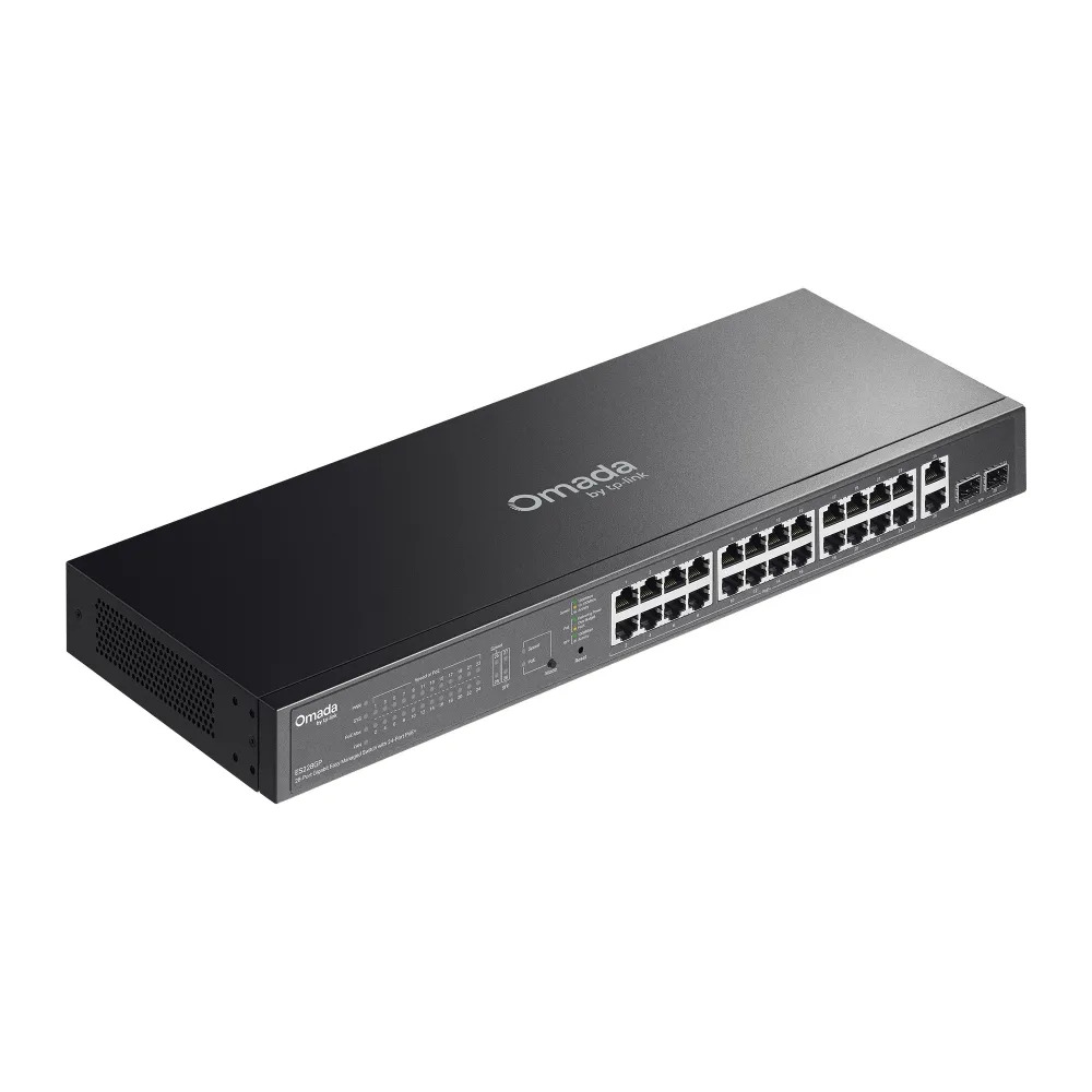 TP-Link Omada 28 Port PoE+ Gigabit Easy Managed Switch (24 GE + 2 GE + 2 GE SFP Uplinks) ES228GP - Image 3