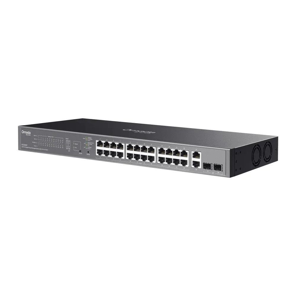 TP-Link Omada 28 Port PoE+ Gigabit Easy Managed Switch (24 GE + 2 GE + 2 GE SFP Uplinks) ES228GP - Image 4