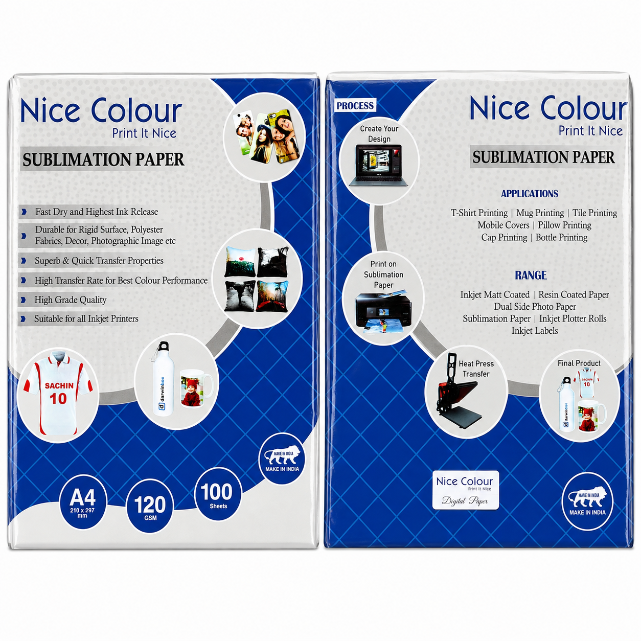 Nice Colour A4 Sublimation Paper 120 GSM (100 Sheets) - Image 2