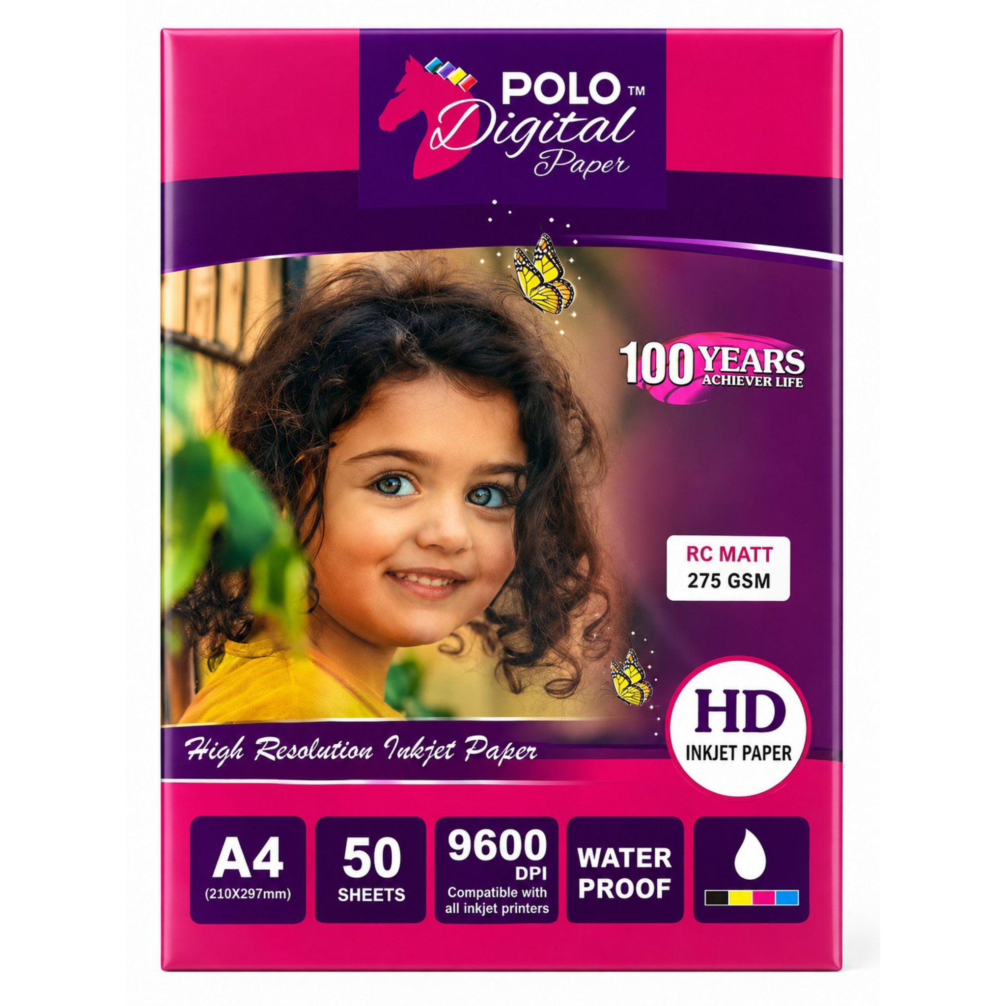 Nice POLO Digital Paper Inkjet RC Matt Photo Paper A4 275 GSM 50 Sheets