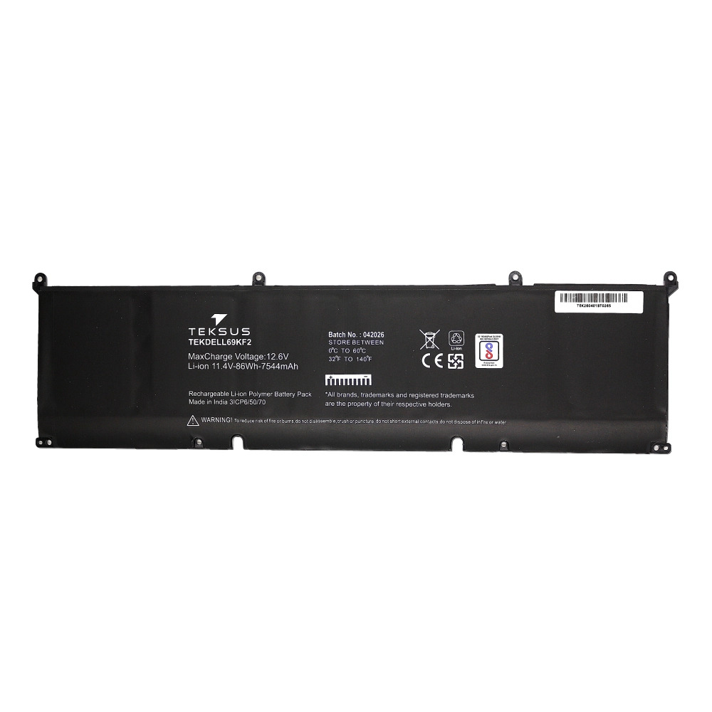 Teksus Laptop Battery Compatible For Dell XPS 15 9500 | 69KF2 6C - Image 2