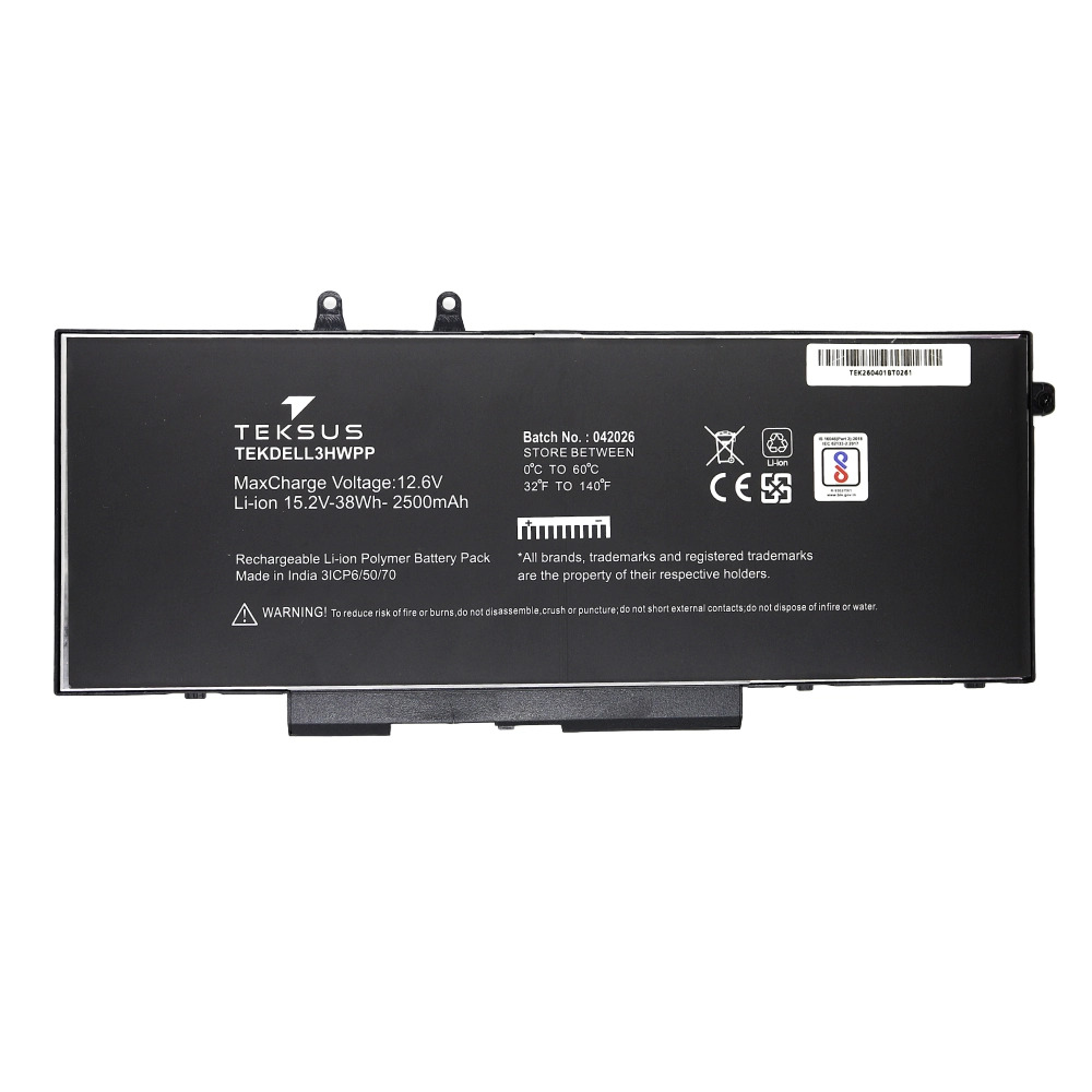 Teksus Laptop Battery Compatible For Dell 3HWPP 5400 | 5401 4C - Image 2