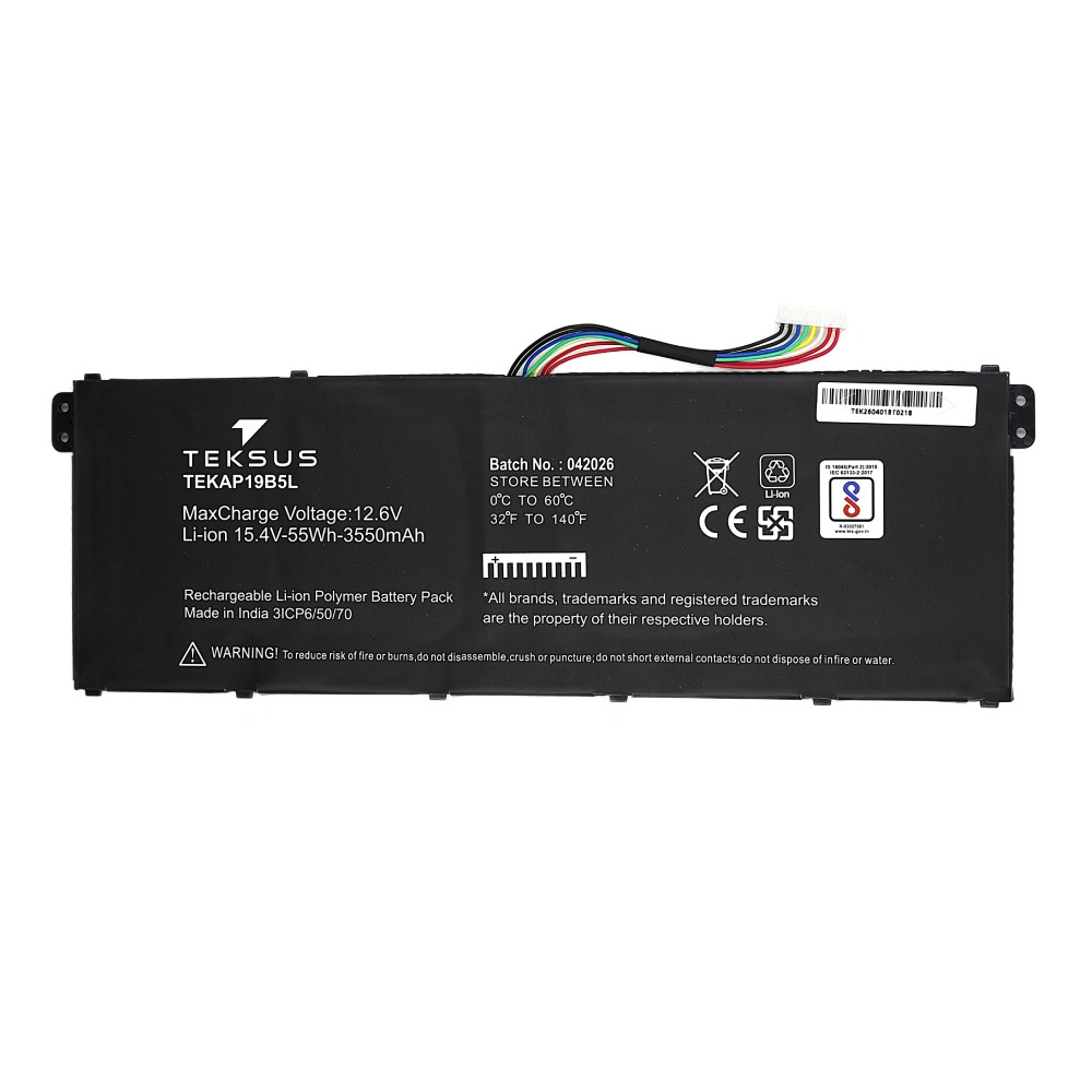 Teksus Laptop Battery Compatible For Acer Aspire V5 A515-43 AP19B5L 4C - Image 2