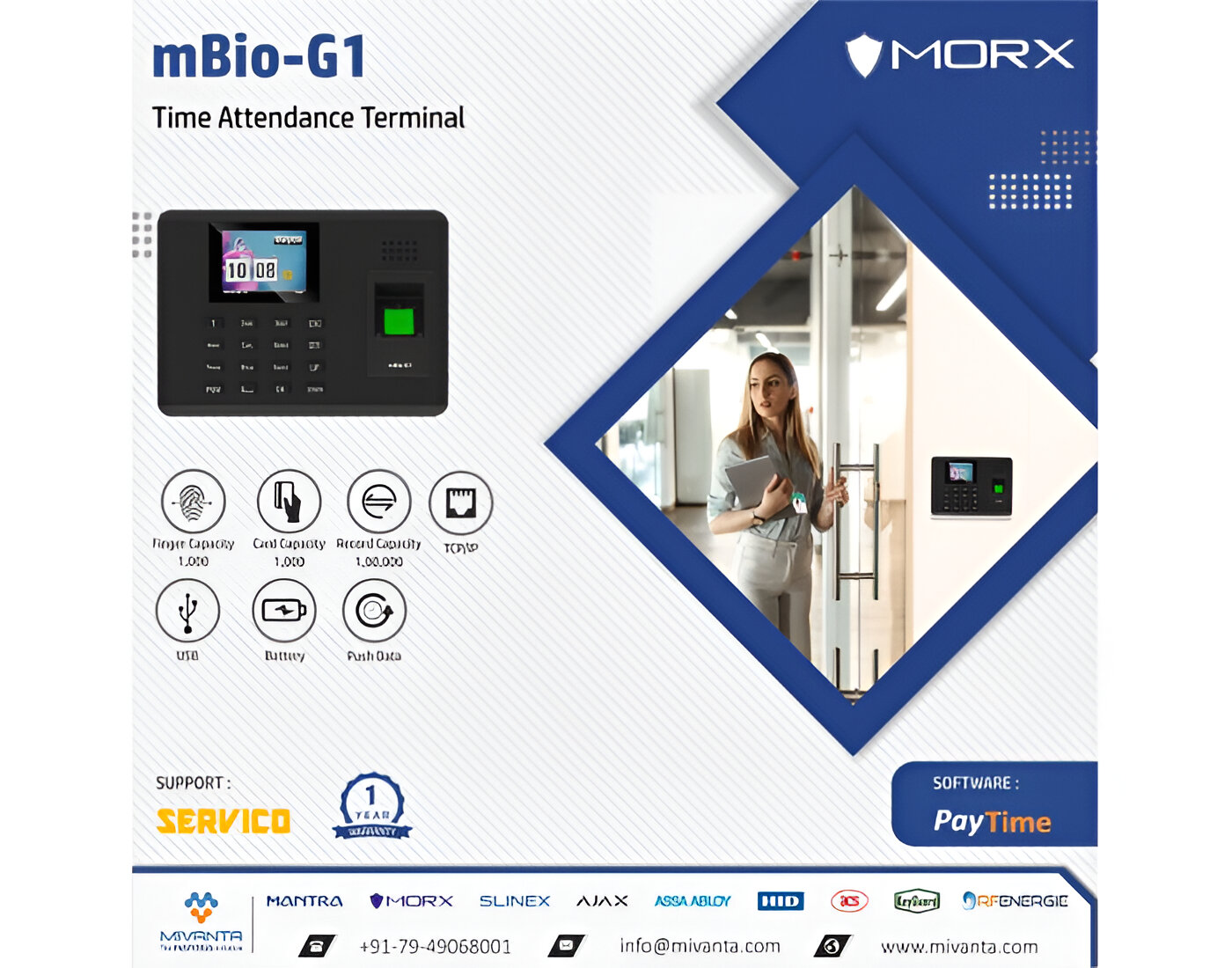 MIVANTA BIOMETRIC (mBIO G1 ) WITH ACCESS CONTROL - Image 2