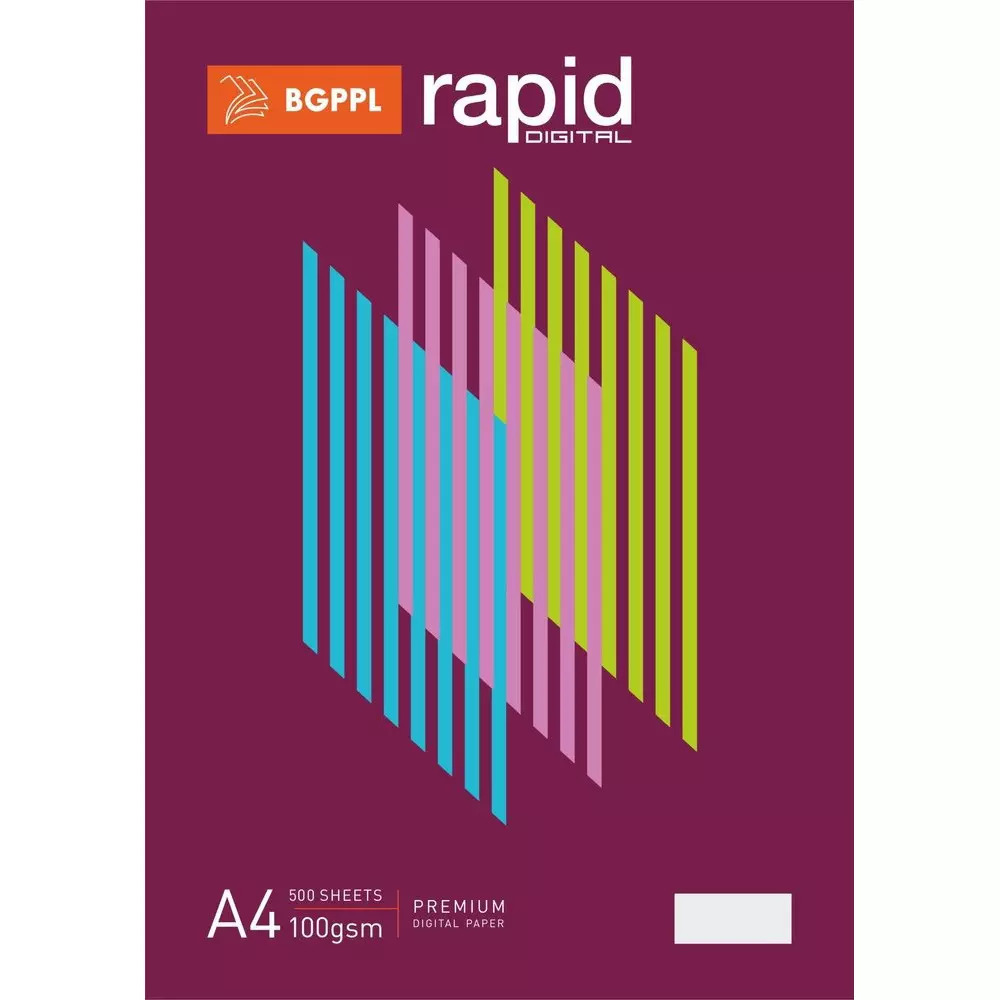 BGPPL rapid Digital Premium Digital Copy Paper 500 Sheets A4 100 GSM, White (Pack of 5 Ream)