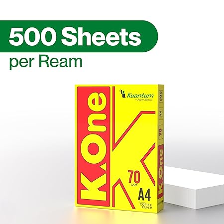 K-One A4 Copier Paper, 70 GSM, 500 Sheets per Ream (Pack of 10) - Image 2