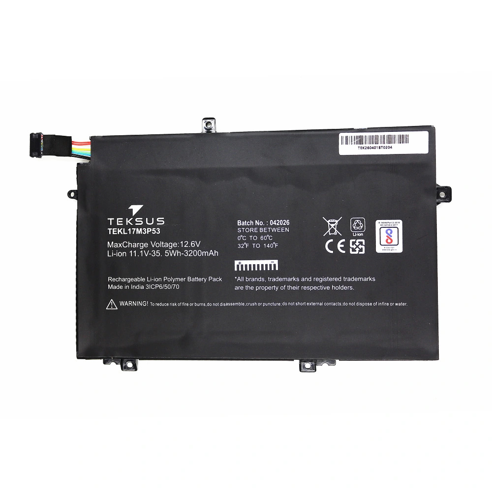 Teksus Laptop Battery Compatible For Lenovo ThinkPad L480 | L17M3P53 3C - Image 3