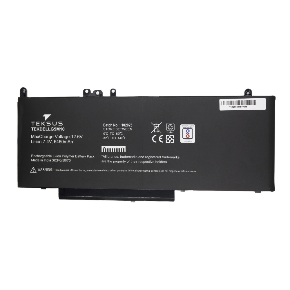 Teksus Laptop Battery Compatible For Dell Latitude E5450 | G5M10 2C - Image 2