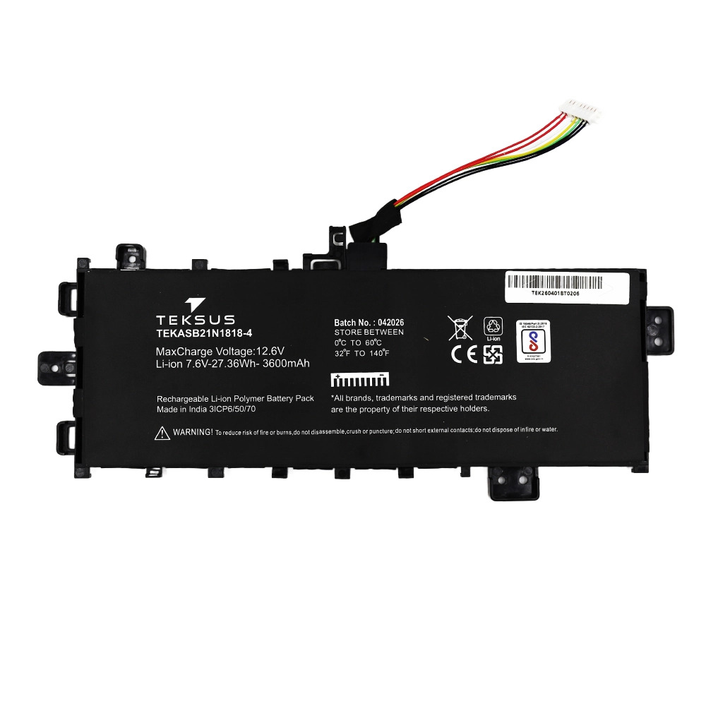 Teksus Laptop Battery Compatible For Asus B21N1818-4 | C21N1818-4 2C - Image 2
