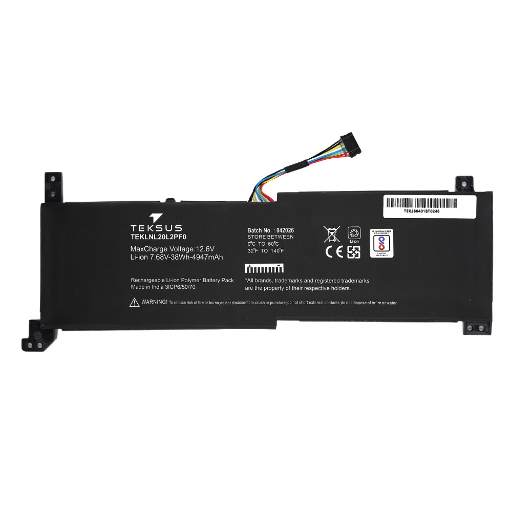 Teksus Laptop Battery Compatible For Lenovo IdeaPad 3-14ADA6 | L20L2PF0 2C - Image 3