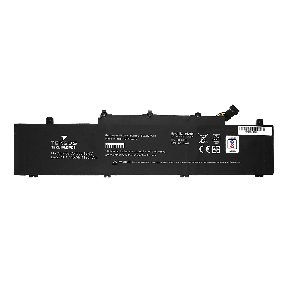 Teksus Laptop Battery Compatible For Lenovo L19M3PD5 3C - Image 2