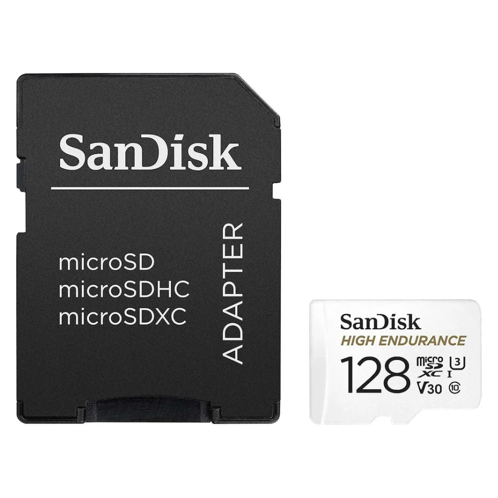 Sandisk Micro SD Card 128GB High Endurance For DSLR With Adapter (Open Box) - Image 3