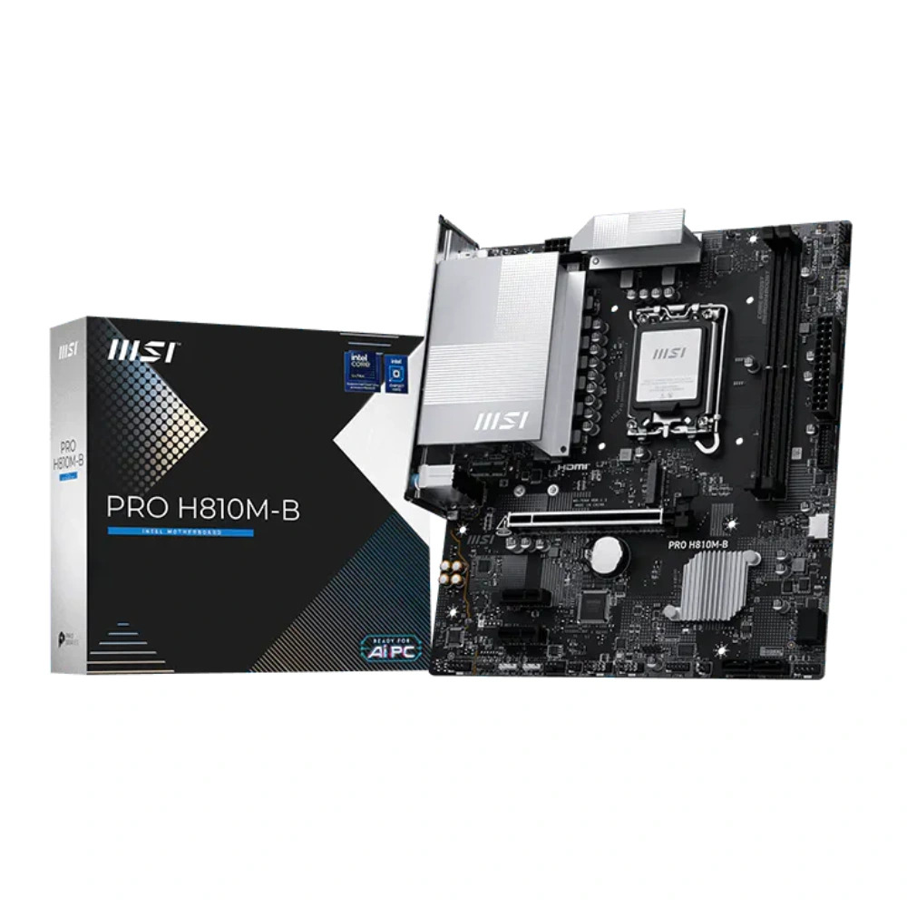 MSI Motherboard PRO H810M-B DDR5 For Intel Ultra Processors