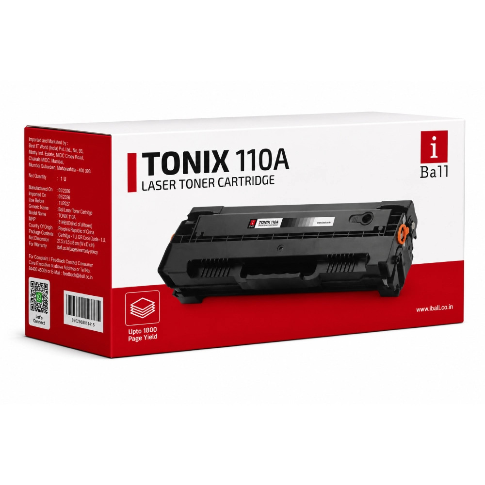 Iball Compatible Laser Cartridge For HP 110A With Chip