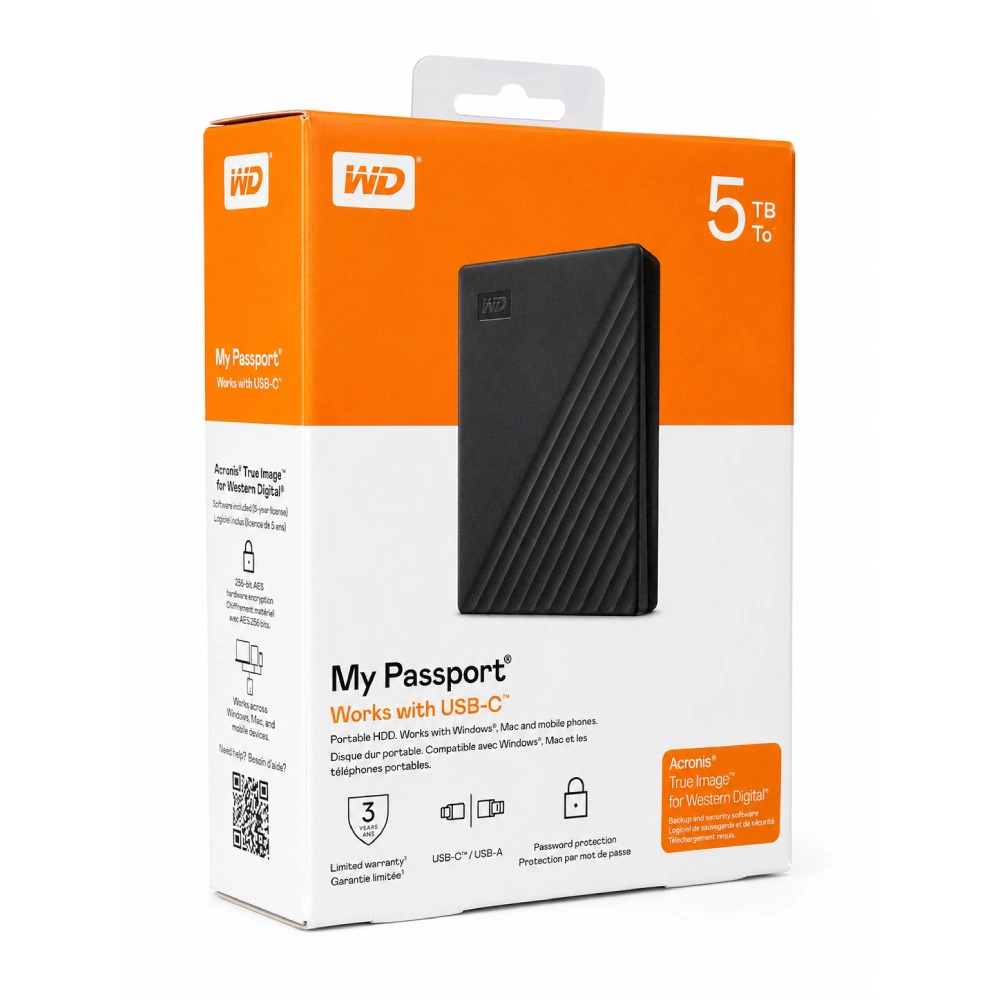 Wd External Hard Disk My Passport 5TB 2.5 Inch (Grey)