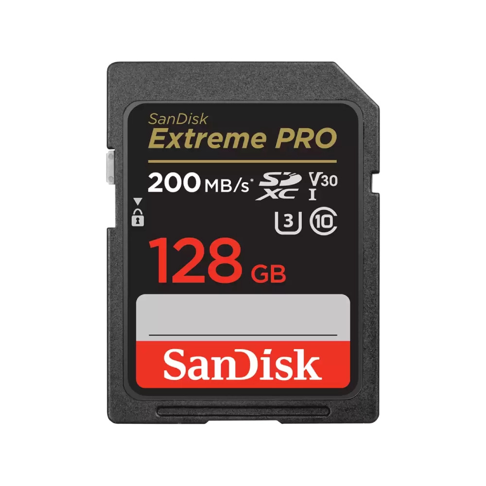 Sandisk Extreme Pro SD Card UHS-I 128GB Class V30 (DSLR and Mirrorless Cameras)
