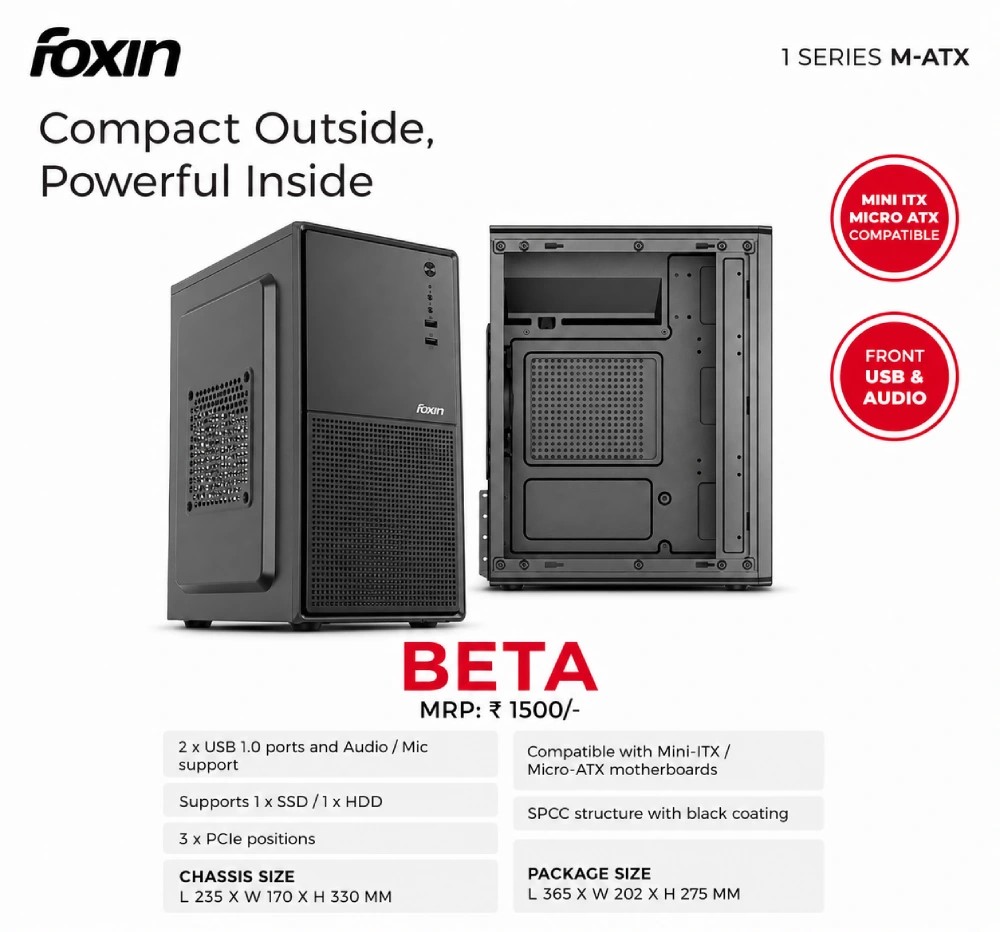 Foxin Cabinet without SMPS (BETA)