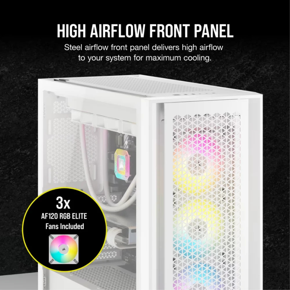 Corsair Mid Tower Cabinet 5000D AIRFLOW White (CC-9011243-WW) - Image 3