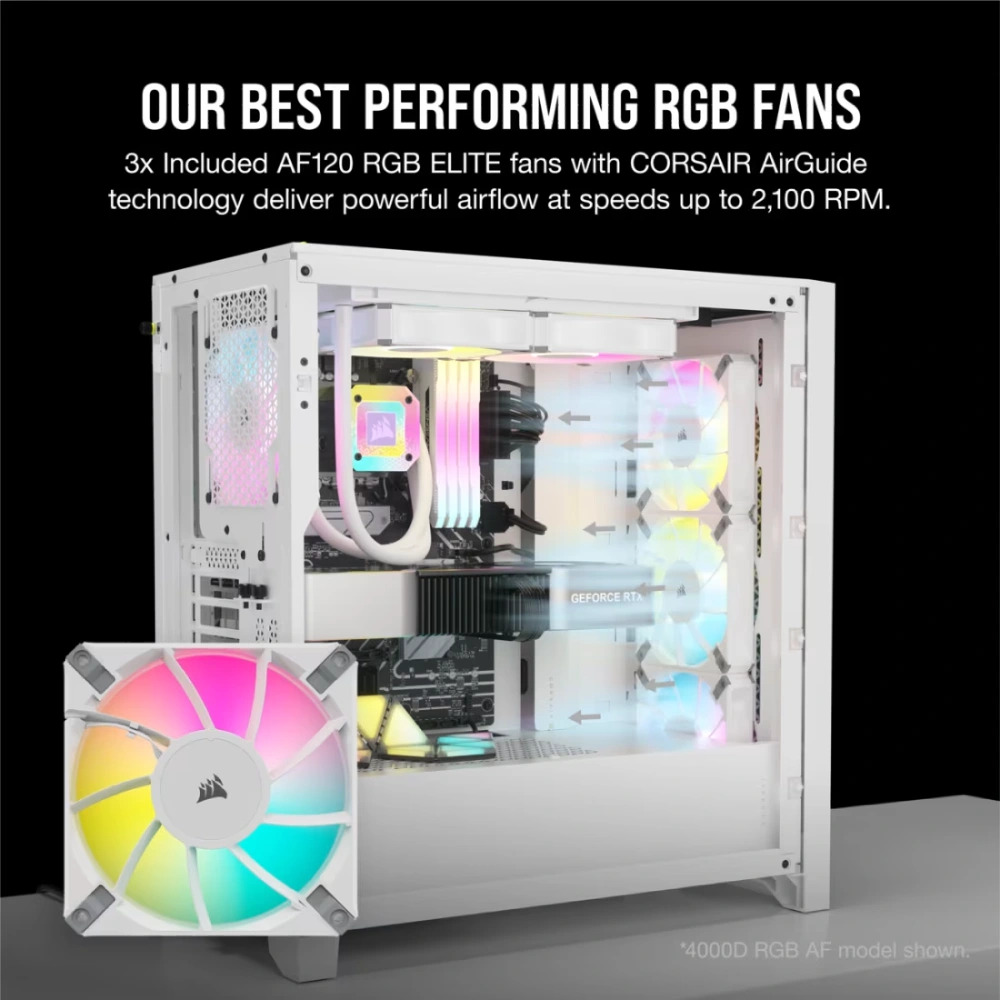 Corsair Mid Tower Cabinet 5000D AIRFLOW White (CC-9011243-WW) - Image 4