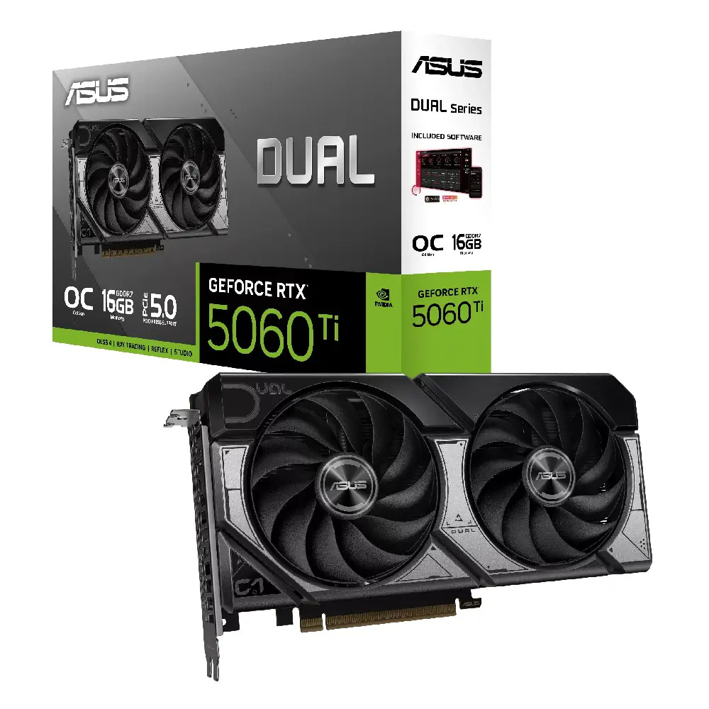 Asus Graphic Card RTX 5060 Ti 16GB DDR7 Dual Fan OC Edition