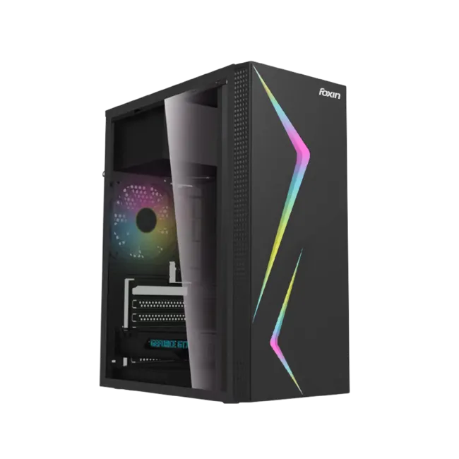 Foxin Gaming Cabinet without SMPS Wave RGB